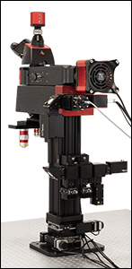 Upright Confocal Microscope with Mounted Detectors