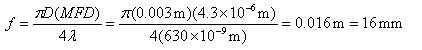 focal length of collimating lens