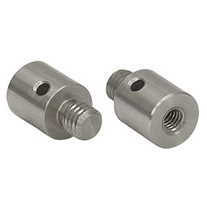 AS8E6M - Adapter with Internal 8-32 Threads and External M6 x 1.0 Threaded Stud
