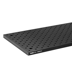 MB824 - 8in x 24in x 1/2in Aluminum Breadboard, 1/4in-20 Double-Density Taps