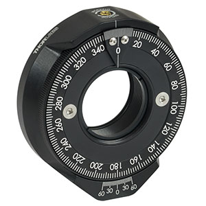 RSP1X15/M - Rotation Mount for Ø1in (Ø25.4 mm) Optics, 360° Continuous or 15° Indexed Rotation, M4 Tap