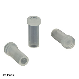 CAPF - Clear Plastic Dust Caps for Ø2.5 mm Ferrules, 25 Pack
