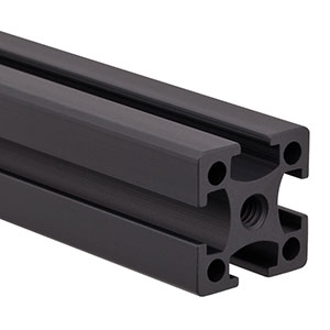 XE25L375/M - 25 mm Square Construction Rail, 375 mm Long, M6 Taps