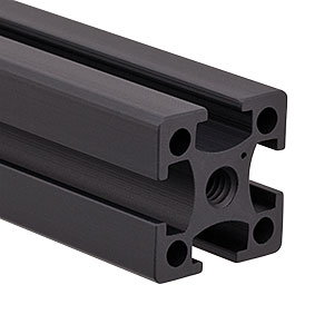 XE25L225/M - 25 mm Square Construction Rail, 225 mm Long, M6 Taps
