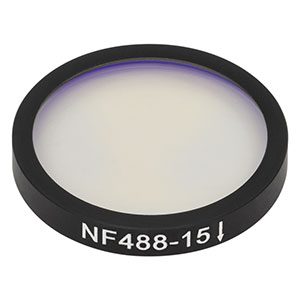 NF488-15 - Ø25 mm Notch Filter, CWL = 488 nm, FWHM = 15 nm