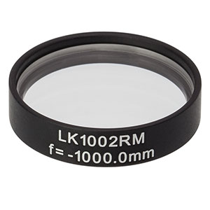 LK1002RM - f=-1000.0 mm, Ø1in, N-BK7 Mounted Plano-Concave Round Cyl Lens