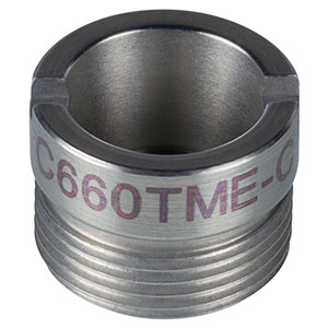C660TME-C - f = 2.97 mm, NA = 0.6, Mounted Aspheric Lens, ARC: 1050 - 1620 nm