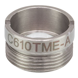 C610TME-A - f = 4.00 mm, NA = 0.60, Mounted Aspheric Lens, ARC: 350 - 700 nm