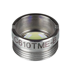 C610TME-B - f = 4.00 mm, NA = 0.6, Mounted Aspheric Lens, ARC: 600 - 1050 nm