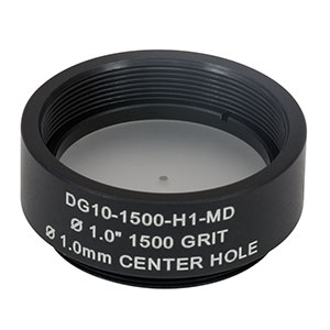 DG10-1500-H1-MD - Ø1in SM1-Mounted Frosted Glass Alignment Disk w/Ø1 mm Hole