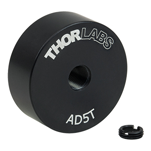 AD5T - Ø1in OD Adapter for Ø5 mm Optic, Internally Threaded, 0.38in Thick