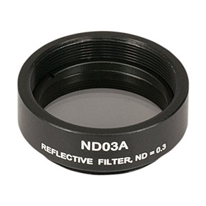 ND03A - Reflective Ø25 mm ND Filter, SM1-Threaded Mount, Optical Density: 0.3