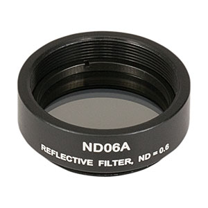 ND06A - Reflective Ø25 mm ND Filter, SM1-Threaded Mount, Optical Density: 0.6