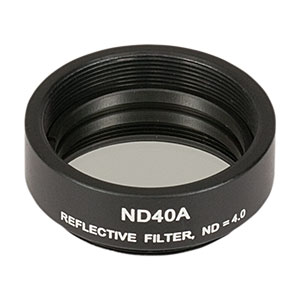 ND40A - Reflective Ø25 mm ND Filter, SM1-Threaded Mount, Optical Density: 4.0