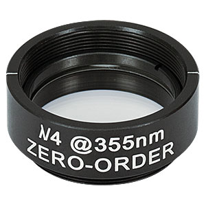 WPQ10M-355 - Ø1in Zero-Order Quarter-Wave Plate, SM1-Threaded Mount, 355 nm