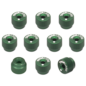 F25SSK1-GREEN - 1/4in-80 Removable Knobs, Green, Pack of 10