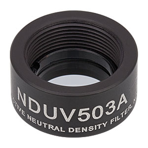 NDUV503A - SM05-Threaded Mount, Ø1/2in UVFS Reflective ND Filter, OD: 0.3