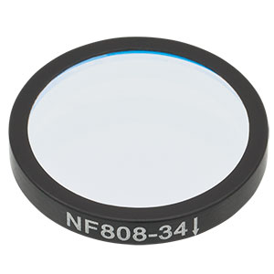 NF808-34 - 陷波滤光片，Ø25 mm，CWL = 808 nm，FWHM = 34 nm