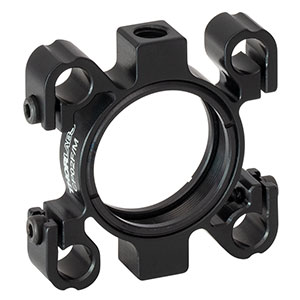 CP02F/M - SM1-Threaded 30 mm Flexure Cage Plate, 0.35in Thick, 2 Retaining Rings, Metric