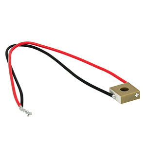 PA4FEH3W - Piezo Chip with Ø2.0 mm Through Hole, 150 V, 1.8 µm Displacement, 5.0 mm × 5.0 mm x 2.0 mm, Pre-Attached Wires