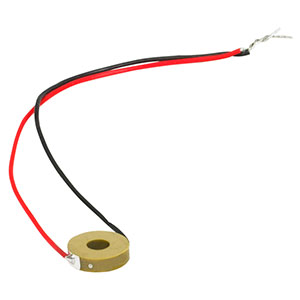 PA44LEW - Piezo Ring Chip, 150 V, 2.6 µm Displacement, 8.3 mm OD, 3.0 mm ID, 2.0 mm Long, Pre-Attached Wires