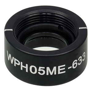 WPH05ME-633 - Ø1/2in Mounted Polymer Zero-Order Half-Wave Plate, SM05-Threaded Mount, 633 nm