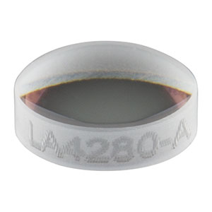 LA4280-A - f = 10 mm, Ø6 mm UVFS Plano-Convex Lens, ARC: 350 - 700 nm