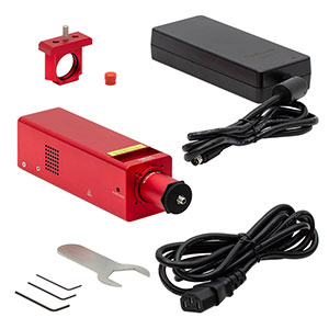 SLS203F/M - Stabilized Fiber-Coupled IR Light Source w/ Universal Power Supply, 500 - 9000 nm, M6 Taps 