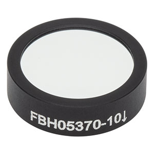 FBH05370-10 - Hard-Coated Bandpass Filter, Ø12.5 mm, CWL = 370 nm, FWHM = 10 nm