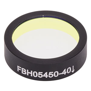 FBH05450-40 - Hard-Coated Bandpass Filter, Ø12.5 mm, CWL = 450 nm, FWHM = 40 nm
