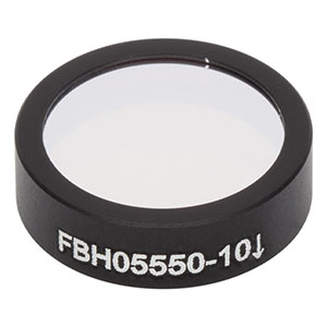 FBH05550-10 - Hard-Coated Bandpass Filter, Ø12.5 mm, CWL = 550 nm, FWHM = 10 nm