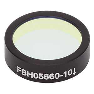 FBH05660-10 -  Hard-Coated Bandpass Filter, Ø12.5 mm, CWL = 660 nm, FWHM = 10 nm