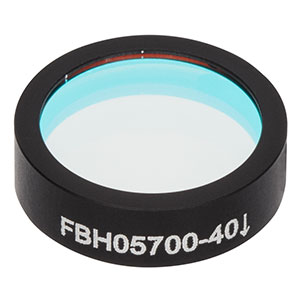 FBH05700-40 - Hard-Coated Bandpass Filter, Ø12.5 mm, CWL = 700 nm, FWHM = 40 nm
