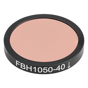 FBH1050-40 - Hard-Coated Bandpass Filter, Ø25 mm, CWL = 1050 nm, FWHM= 40 nm