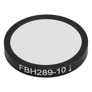 FBH289-10 - Hard-Coated Bandpass Filter, Ø25 mm, CWL = 289 nm, FWHM = 10 nm