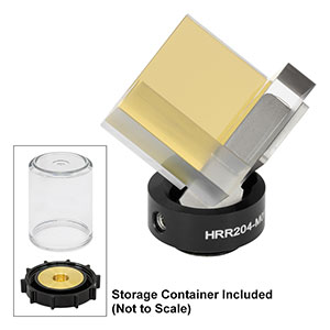 HRR204-M01 - UVFS Hollow Retroreflector, Ø0.9in Clear Aperture, Protected Gold Coating, SM05-Threaded Mount