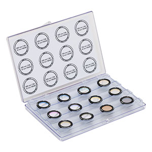 HSCFW2 - Hard-Coated VIS/NIR Bandpass Filter Kit (10 nm FWHM), Mounted, Set of 12