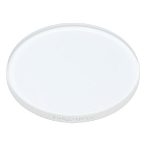 LA4023-UV - f = 350.0 mm, Ø1in UV Fused Silica Plano-Convex Lens, AR Coating: 245-400 nm
