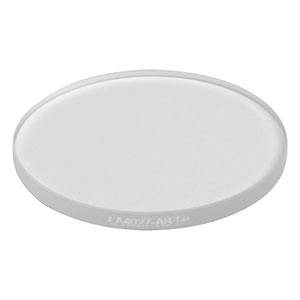 LA4027-AB - f = 450 mm, Ø1in UVFS Plano-Convex Lens, ARC: 400 - 1100 nm