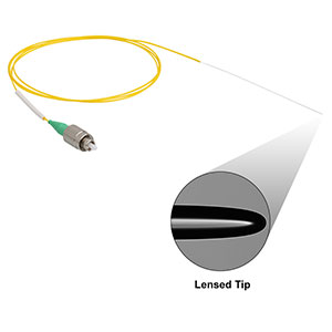 LFS155A1 - Single Mode Lensed SMF-28 Ultra Fiber, 5 µm Spot Size, FC/APC to Lensed Tip, 1 m Long