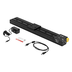 LTS450C - 450 mm Translation Stage with Stepper Motor, Integrated Controller, 1/4in-20 Taps
