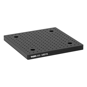 MBY6 - 6in x 6in x 1/2in Mini-Series Aluminum Breadboard, 4-40 Taps on 0.4in Centers