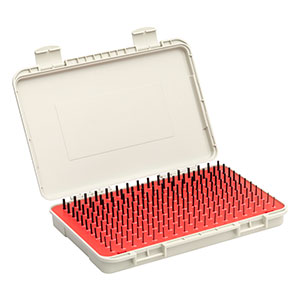 PGKP3/M - 1.30 mm to 4.98 mm Pin Gage Kit, 0.02 mm Increments, 185 Pins, Plus Tolerance