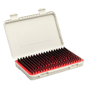 PGKP5/M - 5.00 mm to 9.98 mm Pin Gage Kit, 0.02 mm Increments, 250 Pins, Plus Tolerance