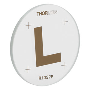 R1DS7P - Positive Slant Edge MTF Target, 1in Diameter