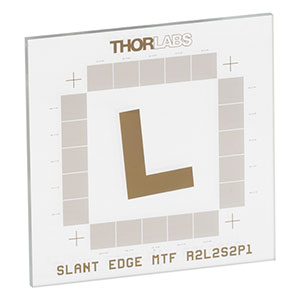 R2L2S2P1 - Positive Slant Edge MTF Target, 1.5in x 1.5in