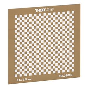 R3L3S8C2 - Negative Checkerboard Target, 3in x 3in, 2.5 mm x 2.5 mm Blocks
