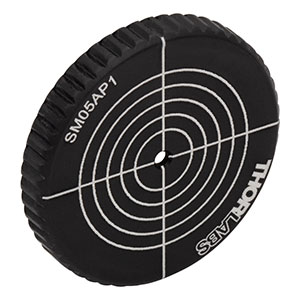 SM05AP1 - Externally SM05-Threaded Alignment Disk with Ø1 mm Through Hole