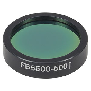 FB5500-500 - Ø1in IR Bandpass Filter, CWL = 5.50 µm, FWHM = 500 nm