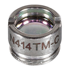 N414TM-C - f = 3.3 mm, NA = 0.47, Mounted Aspheric Lens, ARC: 1050 - 1620 nm